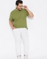 Shop Plus Size Men's Stylish Solid Half Sleeve Casual T-Shirt