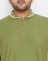 Shop Plus Size Men's Stylish Solid Half Sleeve Casual T-Shirt