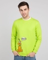 Shop Pluto Snack Fleece Sweatshirt (DL) Neon Green-Front