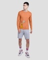Shop Pluto Snack Full Sleeve T-Shirt (DL) Vintage Orange-Design