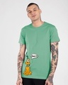 Shop Pluto Snack Half Sleeve T-Shirt (DL) Jade Green-Front