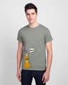 Shop Pluto Snack Half Sleeve T-Shirt (DL) Meteor Grey-Front