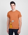 Shop Pluto Snack Half Sleeve T-Shirt (DL) Vintage Orange-Front