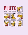 Shop Women's Purple Pluto What's Your Mood Graphic Printed Boyfriend T-shirt-Full