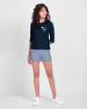 Shop Women's Blue Pocket Astronaut 3/4th Sleeve Printed Slim Fit T-shirt-Design