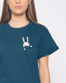 Shop Pocket Bunny Boyfriend T-Shirt-Front