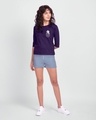 Shop Pocket Cat Round Neck 3/4 Sleeve T-Shirt Parachute Purple (DL)-Design