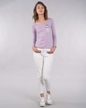 Shop Pocket Daisy Scoop Neck Full Sleeve T-Shirt (DL)-Design