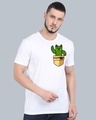 Shop Pocket Design T-Shirt White-Front