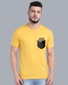 Shop Pocket Design T-Shirt Yellow