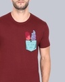 Shop Pocket Designs T-Shirt Maroon-Design