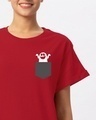 Shop Pocket Ghost Boyfriend T-Shirt-Front