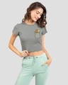 Shop Pocket Jerry Round Neck Crop Top T-Shirt (TJL)-Full
