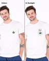 Shop Men's White Pocket Joint Sun Active T-shirt-Front
