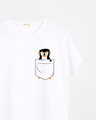 Shop Pocket Penguin Half Sleeve T-Shirt-Front