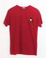 Shop Pocket Penguin Half Sleeve T-Shirt-Front