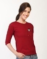 Shop Pocket Penguin Round Neck 3/4th Sleeve T-Shirt-Design
