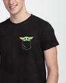 Shop Pockey Baby Yoda Half Sleeve T-Shirt-Front