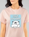 Shop Polar Bear Home Boyfriend T-Shirt Baby Pink-Front