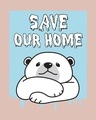 Shop Polar Bear Home Boyfriend T-Shirt Baby Pink