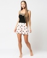 Shop Womens Beige Polka Printed Lounge Shorts