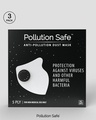 Shop Pollution Safe Reusable PM 2.5,5 Layered Filtration Anti Pollution and Anti Dust Mask Pack of 3-Front
