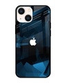 Shop Polygonal Blue Box Premium Glass Case For Apple iPhone 14 Plus(Shock Proof, Scratch Resistant)-Front