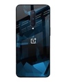 Shop Polygonal Blue Box Premium Glass Case For OnePlus 8(Shock Proof, Scratch Resistant)-Front