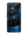 Shop Polygonal Blue Box Premium Glass Case For OnePlus Nord CE 3 Lite 5G(Shock Proof, Scratch Resistant)-Front