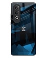 Shop Polygonal Blue Box Premium Glass Case For OnePlus Nord CE4 5G(Shock Proof, Scratch Resistant)-Front