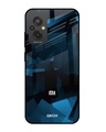 Shop Polygonal Blue Box Printed Premium Glass Case For Redmi 11 Prime (Shock Proof,Scratch Resistant)-Front