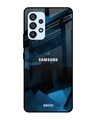Shop Polygonal Blue Box Printed Premium Glass Cover For Samsung Galaxy A53 5G (Shock Proof , Lightweight)-Front