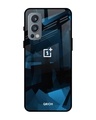 Shop Polygonal Box Printed Premium Glass Cover for OnePlus Nord 2 (Shock Proof, Lightweight)-Front