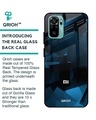 Shop Polygonal Box Printed Premium Glass Cover for Xiaomi Redmi Note 10 (Shock Proof, Lightweight)-Back