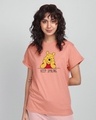 Shop Pooh Keep Smiling Boyfriend T-Shirt (DL)-Front