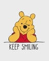 Shop Pooh Keep Smiling Round Neck 3/4th Sleeve T-Shirt (DL)