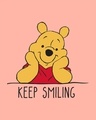 Shop Pooh Keep Smiling Round Neck Crop Top T-Shirt (DL)-Full