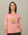 Shop Pooh Xoxo Round Neck 3/4th Sleeve T-Shirt (DL)-Front