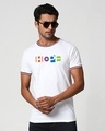 Shop Pop hope Crewneck Varsity Rib H/S T-Shirt-Front