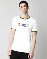 Shop Men's White Pop Hope Typography Varsity T-shirt-Front