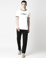 Shop Men's White Pop Hope Typography Varsity T-shirt-Design