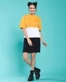 Shop Popcorn Yellow Color Block Dress