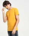 Shop Popcorn Yellow Half Sleeve T-Shirt-Front