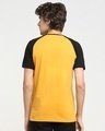 Shop Men's Popcorn Yellow & Black Color Block Raglan Slim Fit T-shirt-Design