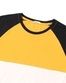 Shop Men's Popcorn Yellow & Black Color Block Raglan Slim Fit T-shirt