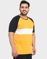 Shop Popcorn Yellow Raglan Color Block T-Shirt-Design