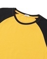 Shop Men's Yellow & Black Color Block T-shirt