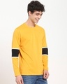 Shop Popcorn Yellow Sleeve Panel T-Shirt-Design