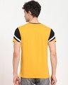 Shop Men's Yellow & Black Color Block T-shirt-Full