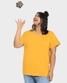 Shop Popcorn Yellow V-Neck T-Shirt-Front